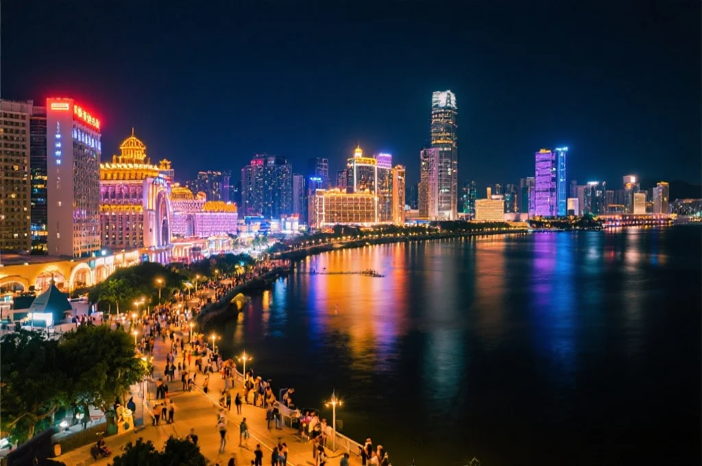 澳门夜景与旅游活力